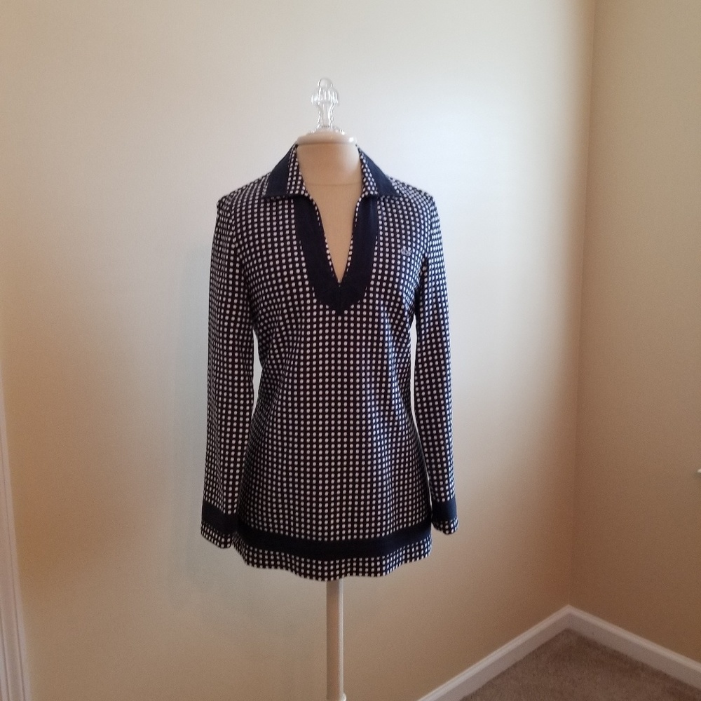 Blue & white tunic